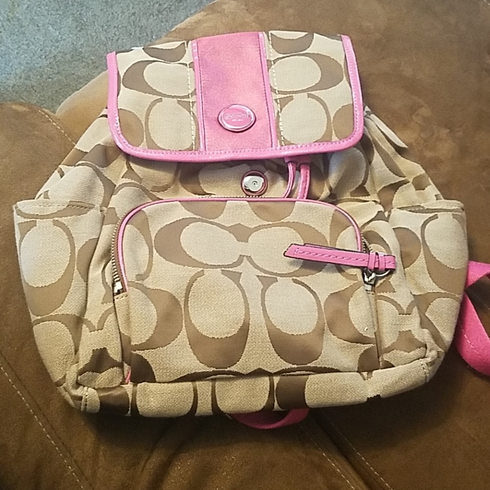 Coach signature backpack